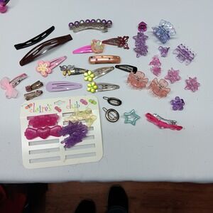 Claire's Club Mixed Hair Clips Barrettes 38‎ Piece Lot Y2K Butterfly Star Flower